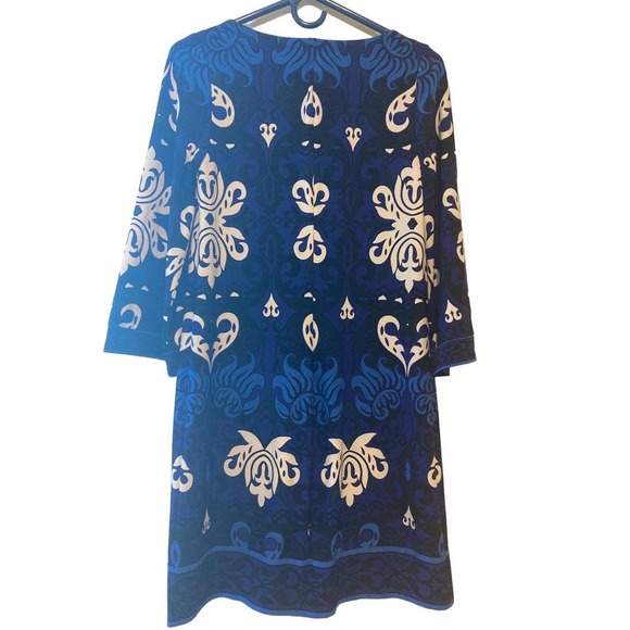 Laundry by Design Blue Pattern Shift Dress - Size 8 - Picture 2 of 4